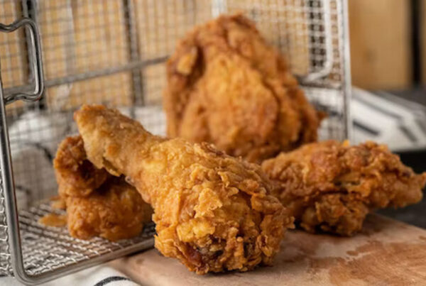 fried chicken and pizza