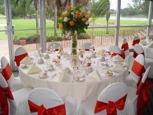 red and white wedding