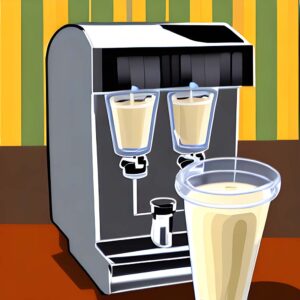 vanilla milkshake machine flat 2d