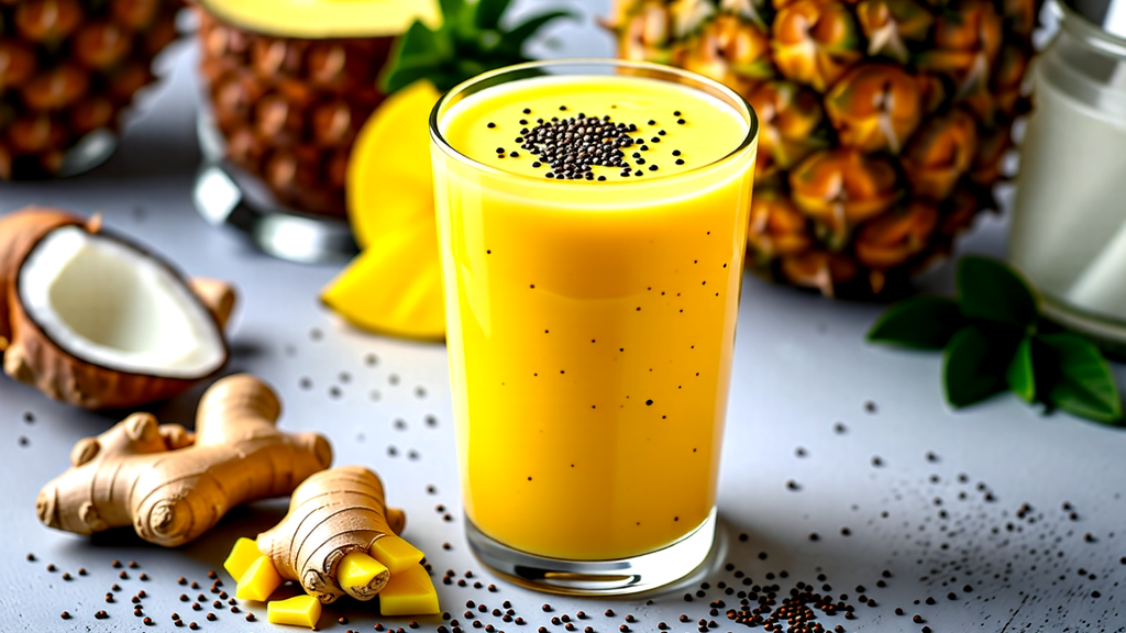 Tropical Pineapple-Ginger Smoothie Tropical Pineapple-Ginger Smoothie