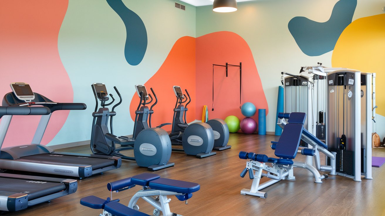 a-photo-of-an-indoor-gym-with-colorful-walls