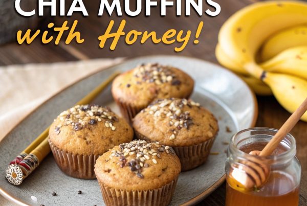 5-Minute Banana Chia Muffins with Honey Yarn Recipe (Using Natural Sweetener Alternatives)